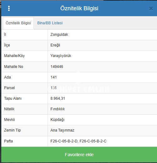 YARAŞLIYÖRÜK KÖYÜNDE SATILIK 8 DÖNÜM FINDIK TARLASI