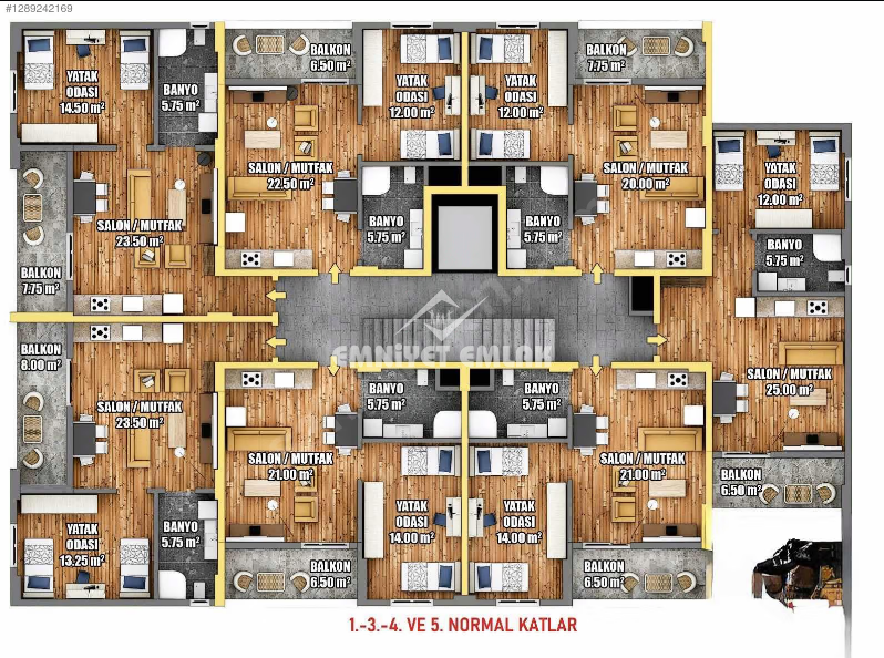 Kepez Polis Noktası | Satılık 1+1 Daire | Açık Mutfak | Projeden