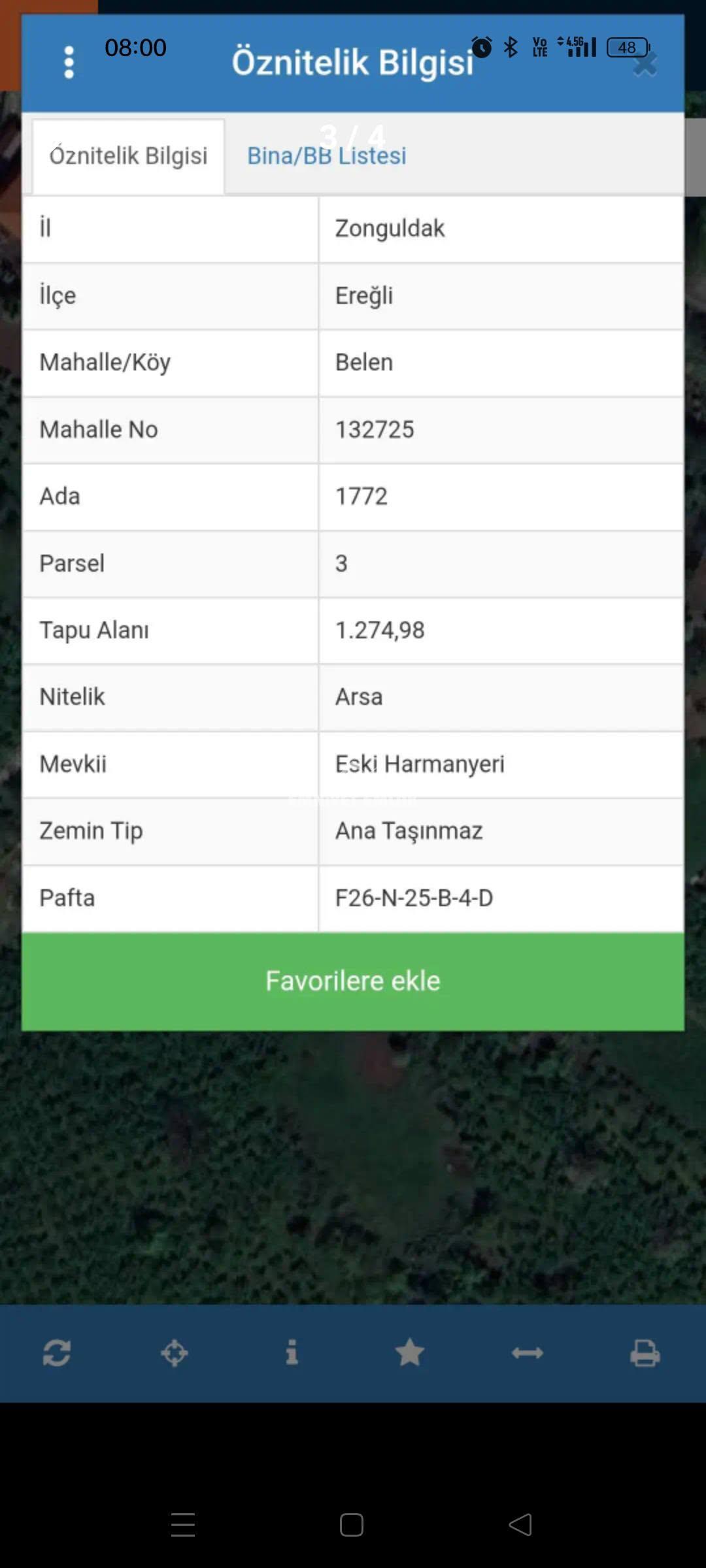 KDZ EREĞLİ BELEN MAHALLESİNDE 1274m2 SATILIK İMARLI ARSA