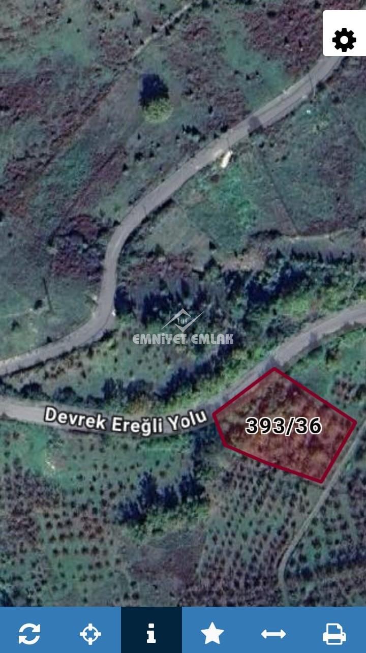 Zonguldak Ereğli Güneşli Asarlı Anayol ve Kadastro Yol Kenarı 1.399m2 Satılık Fındıklık